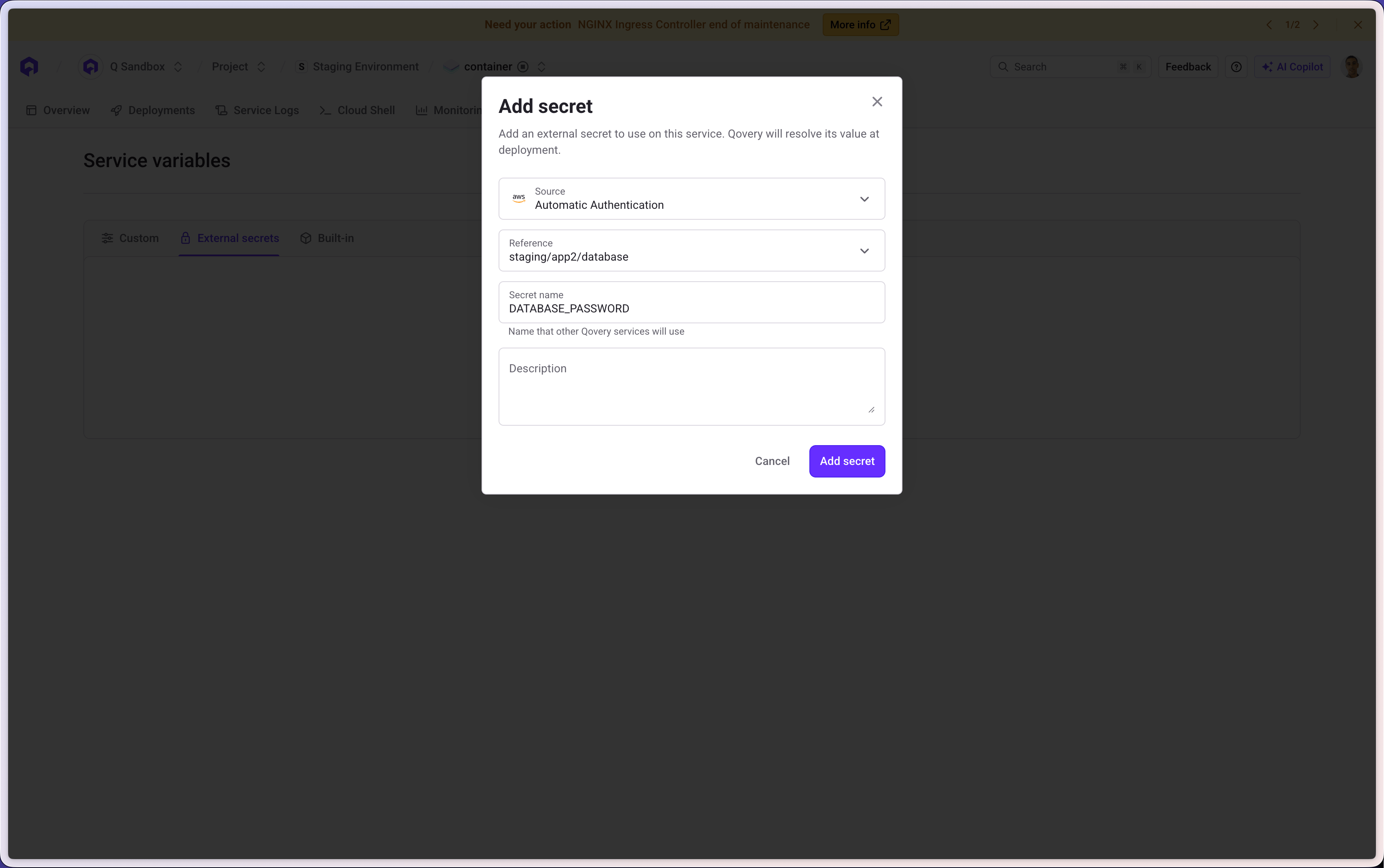 External Secrets details