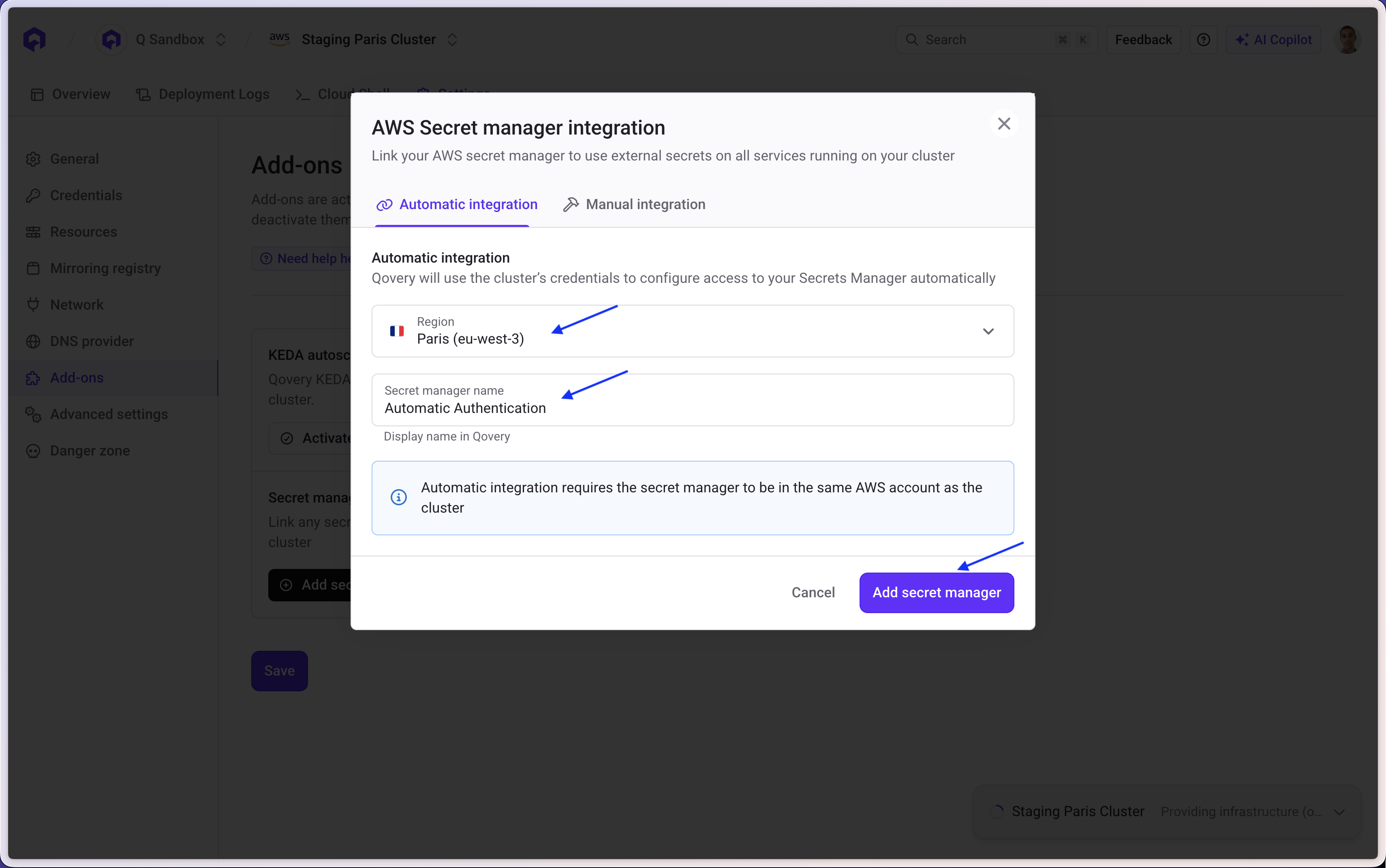 Configure AWS Automatic authentication