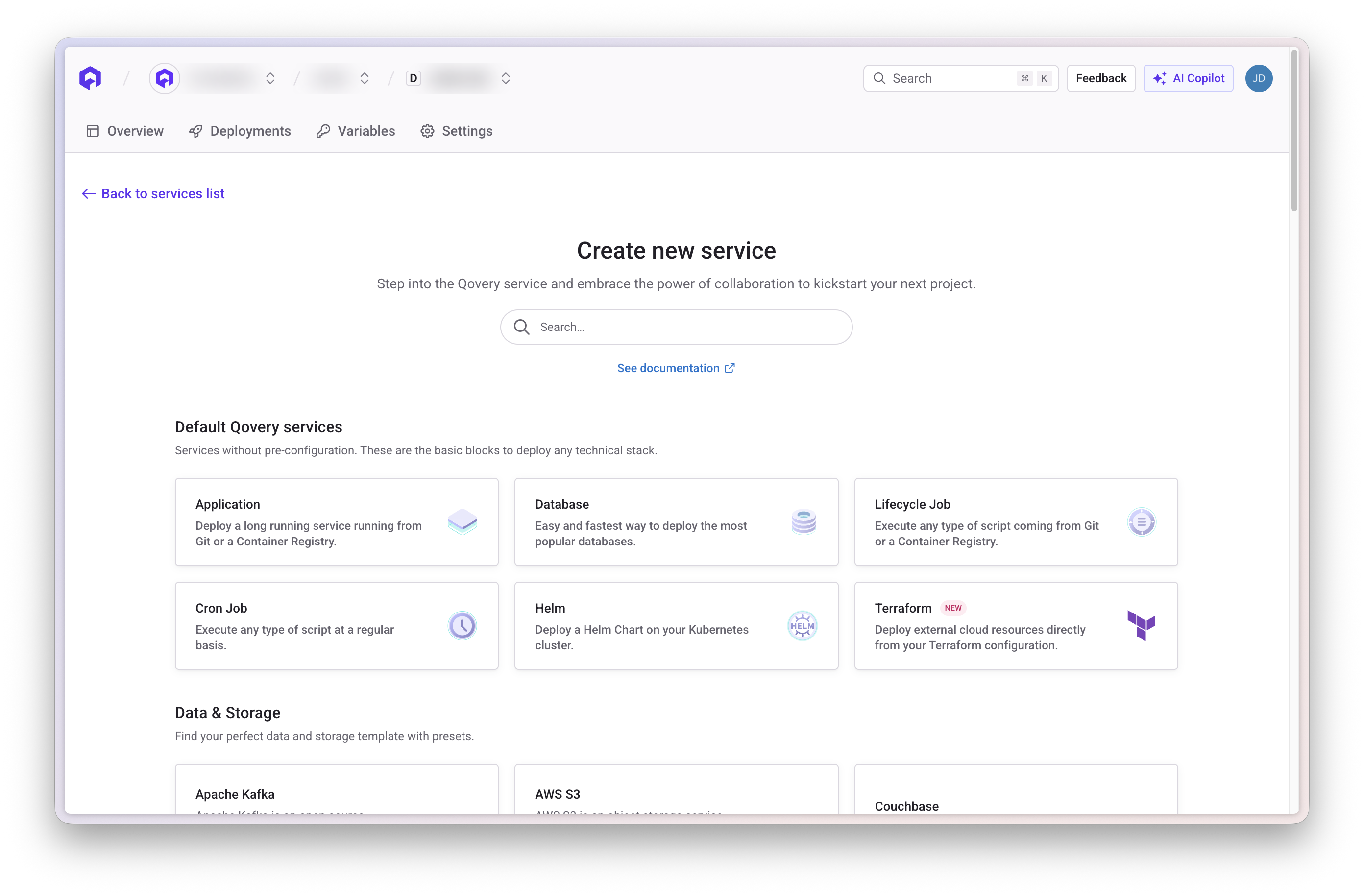 Create service account