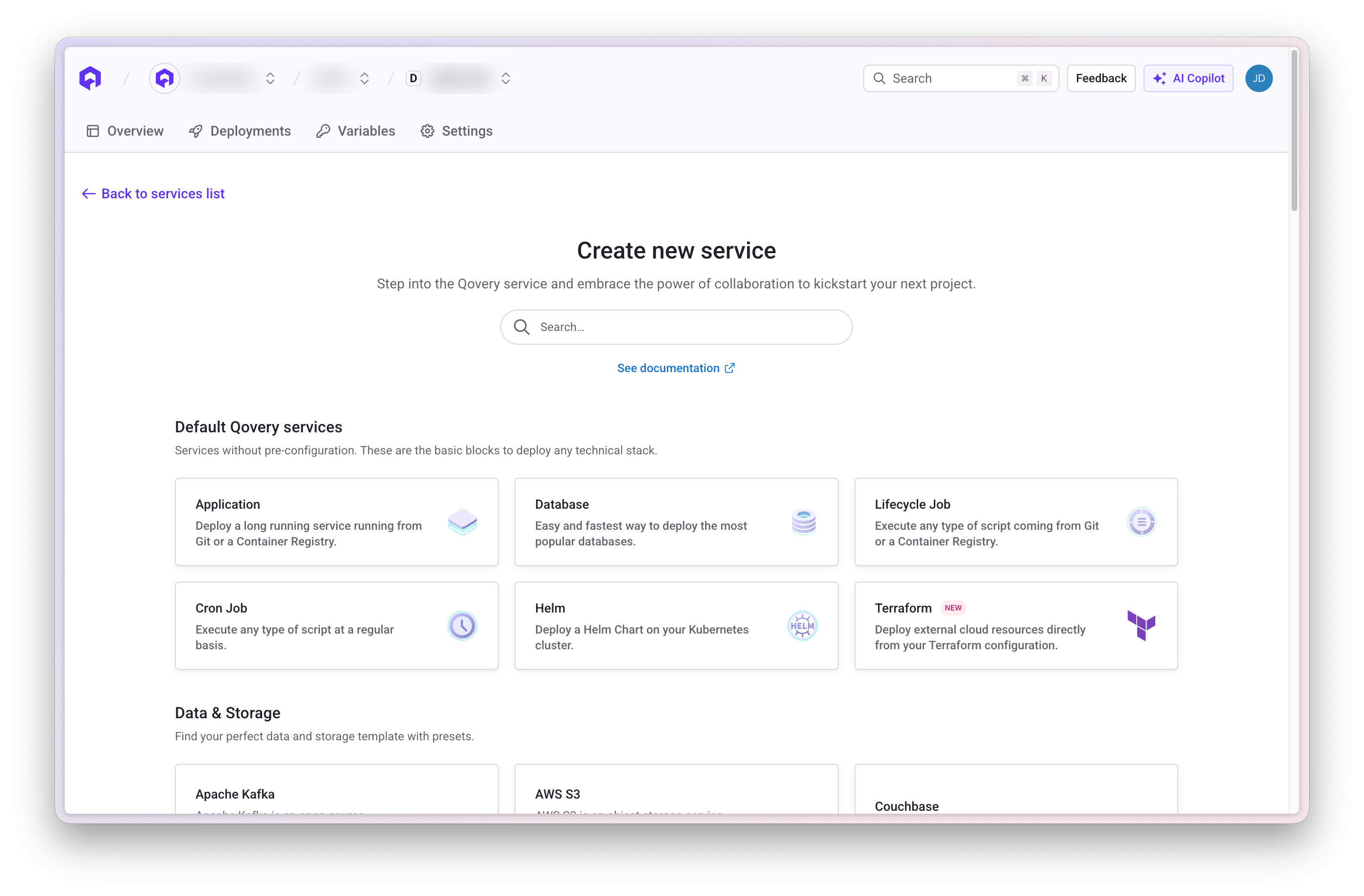 Create service account
