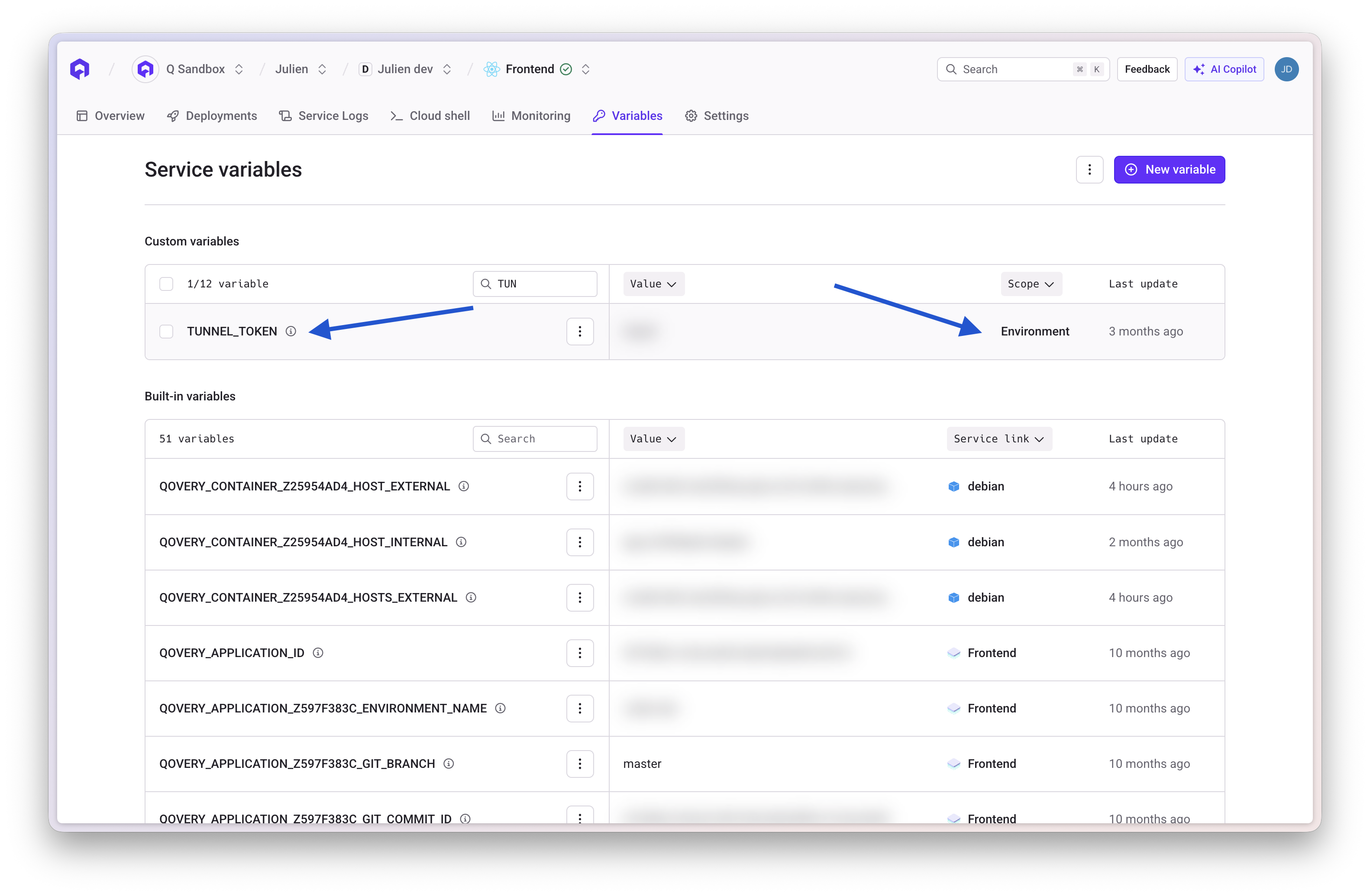 Analytics dashboard