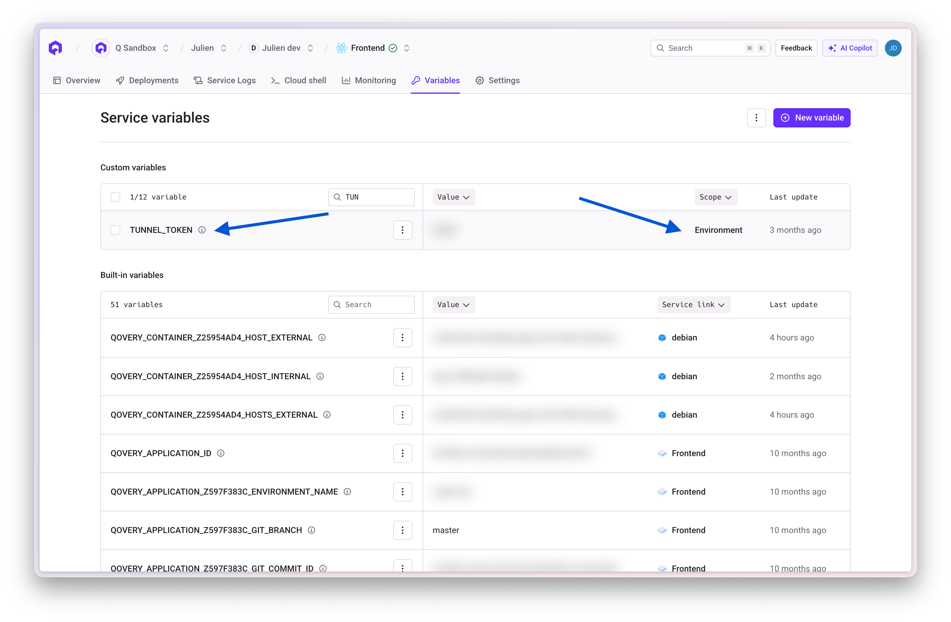 Analytics dashboard