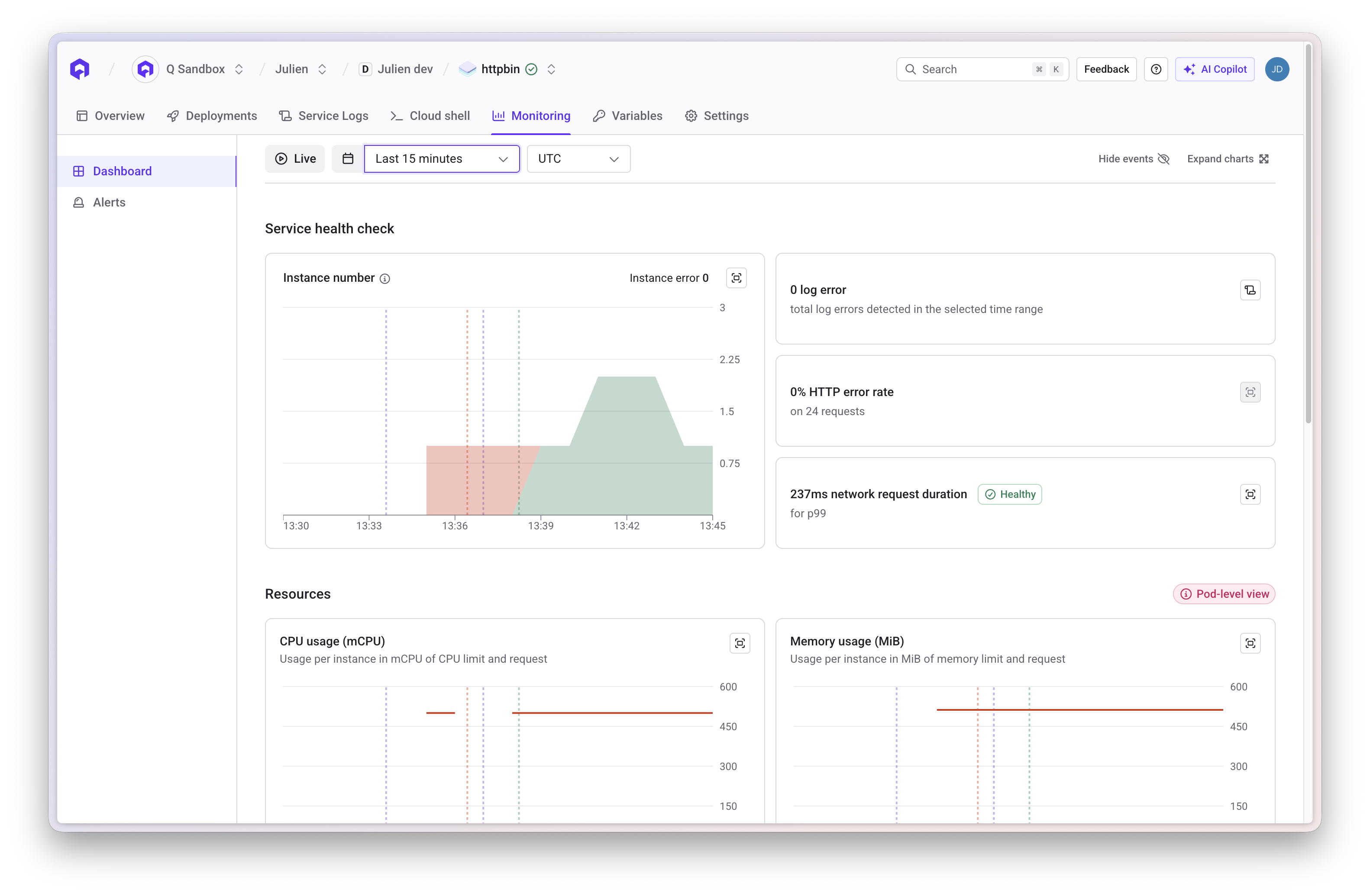 Qovery Observability Overview