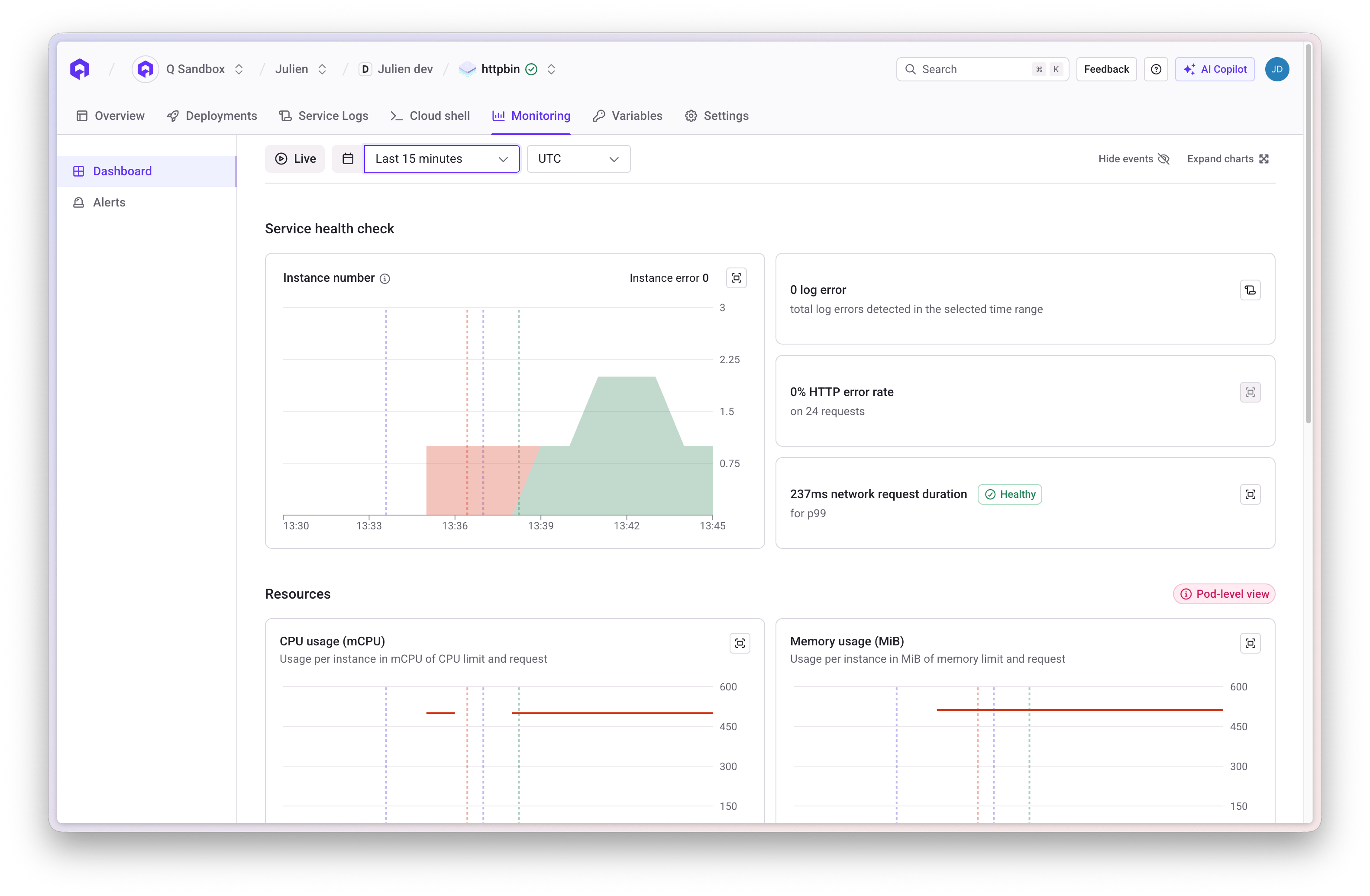 Qovery Observability Overview