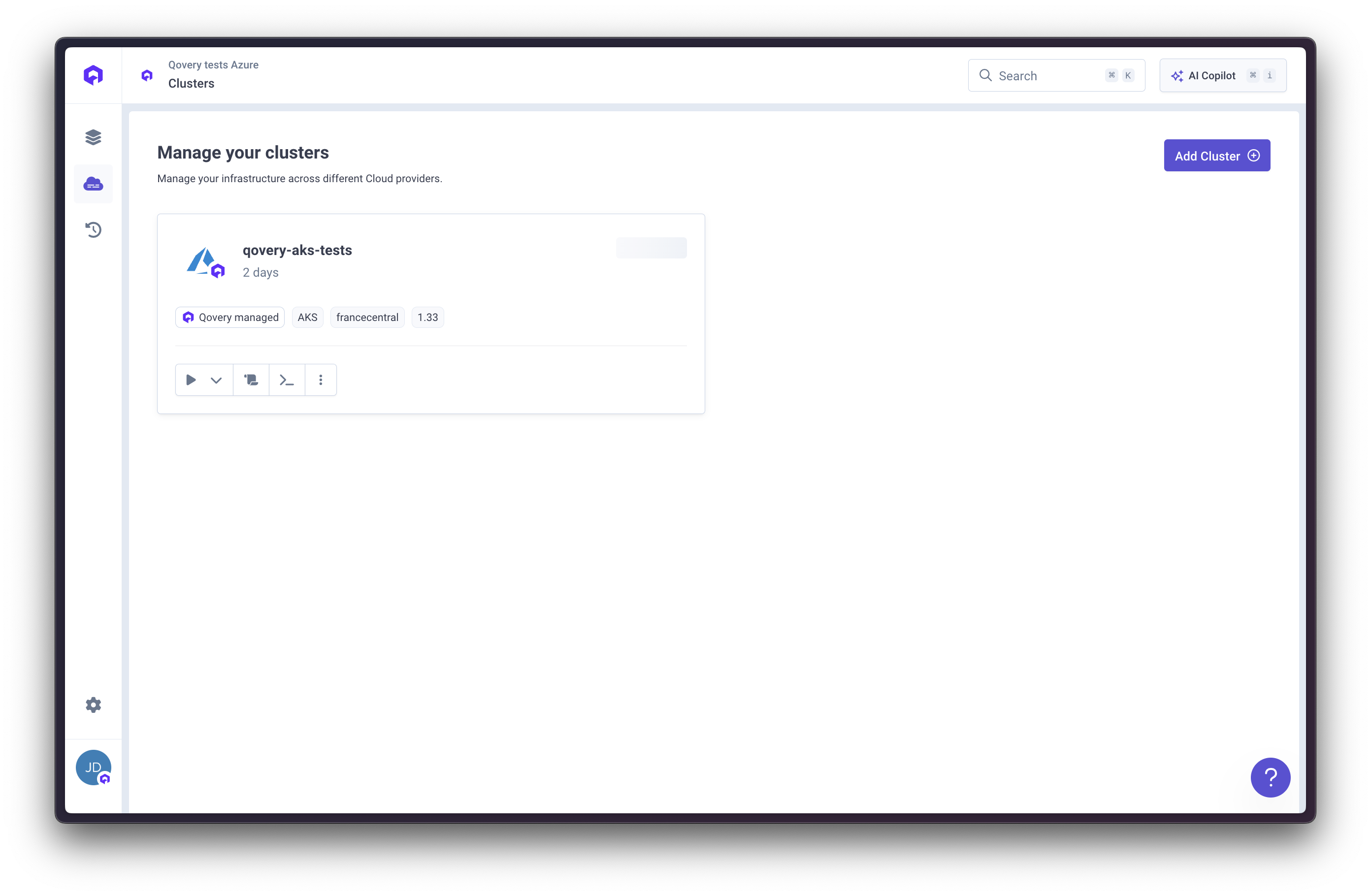 Azure Cluster Running