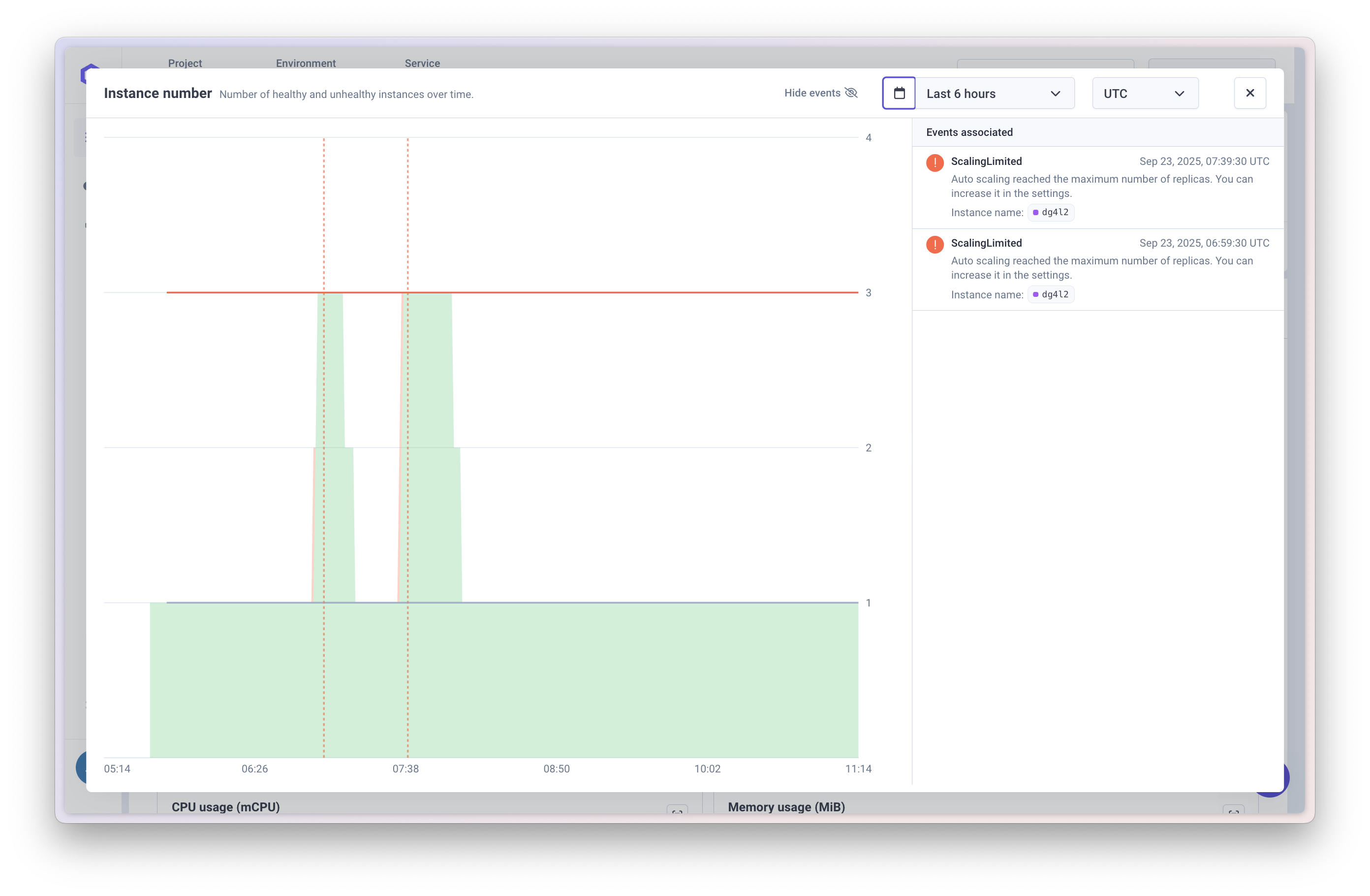 Service Health and Events