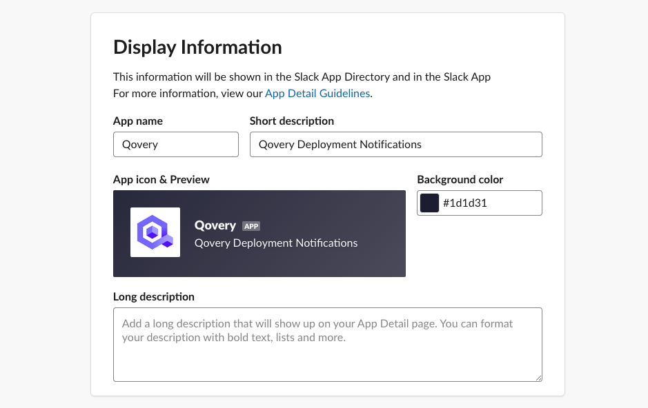 Customize Slack App