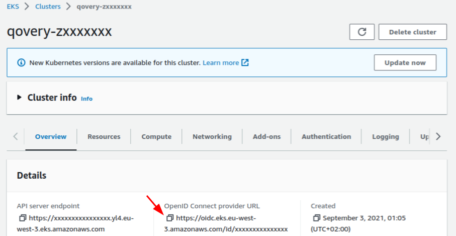 EKS OIDC provider URL