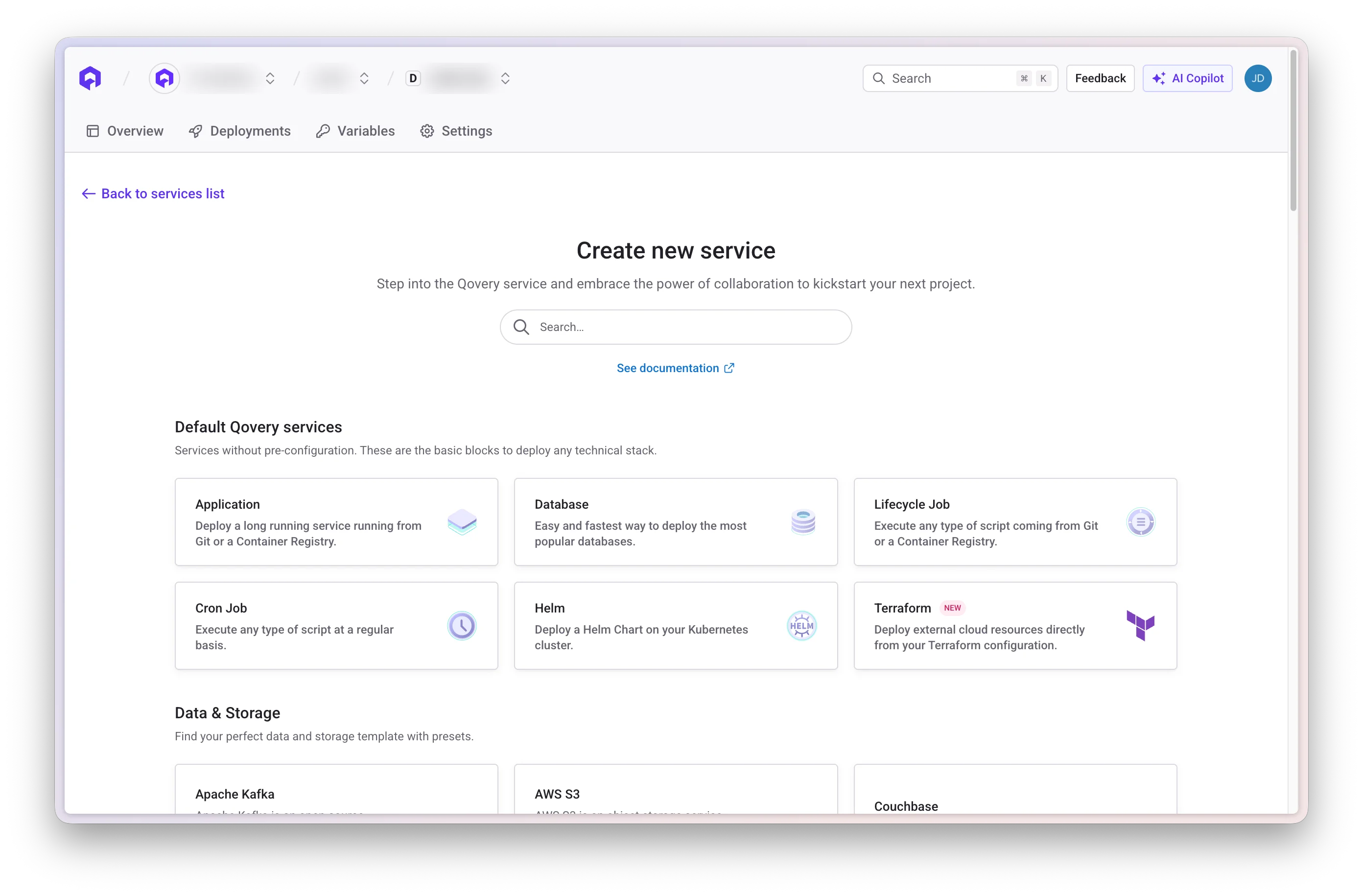 Create service account