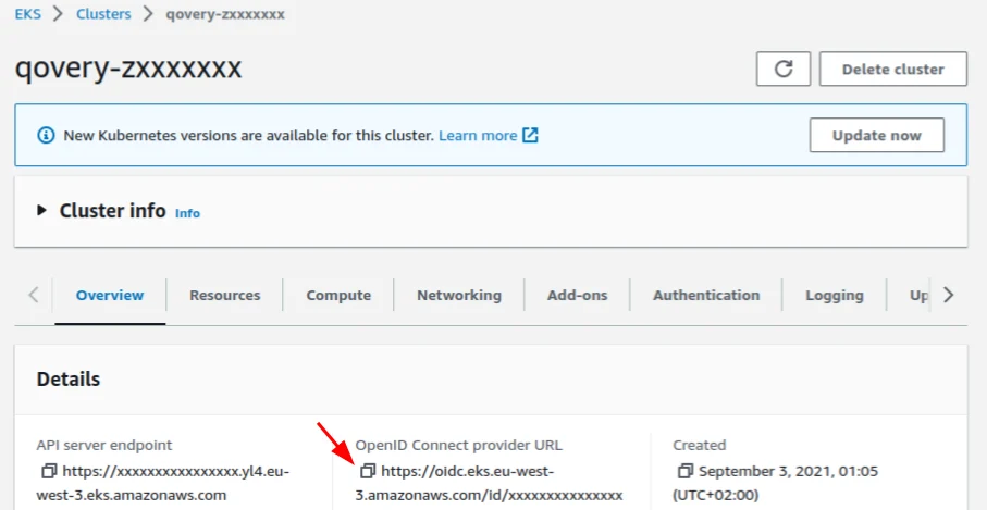 EKS OIDC provider URL