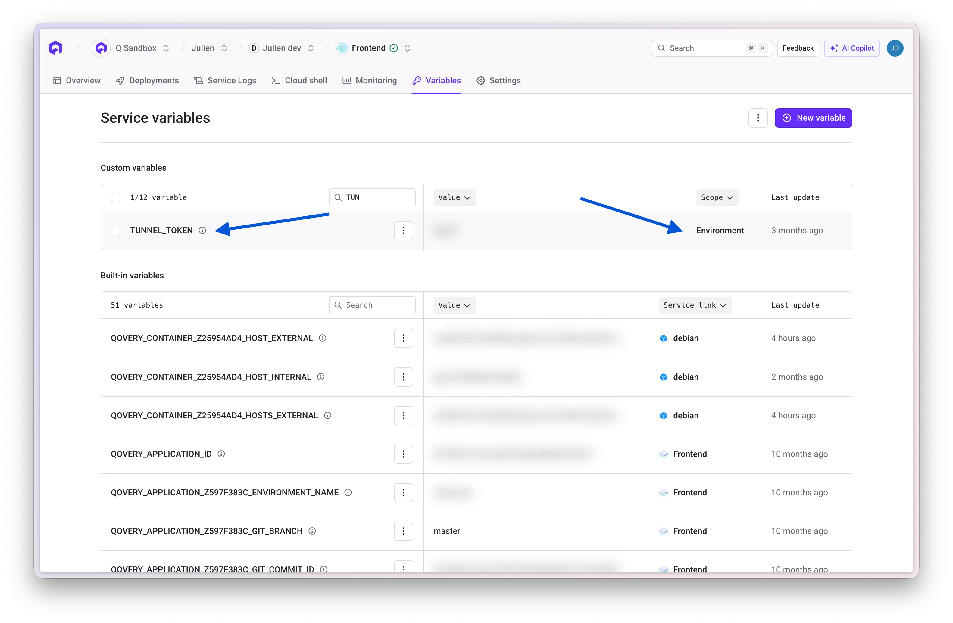 Analytics dashboard