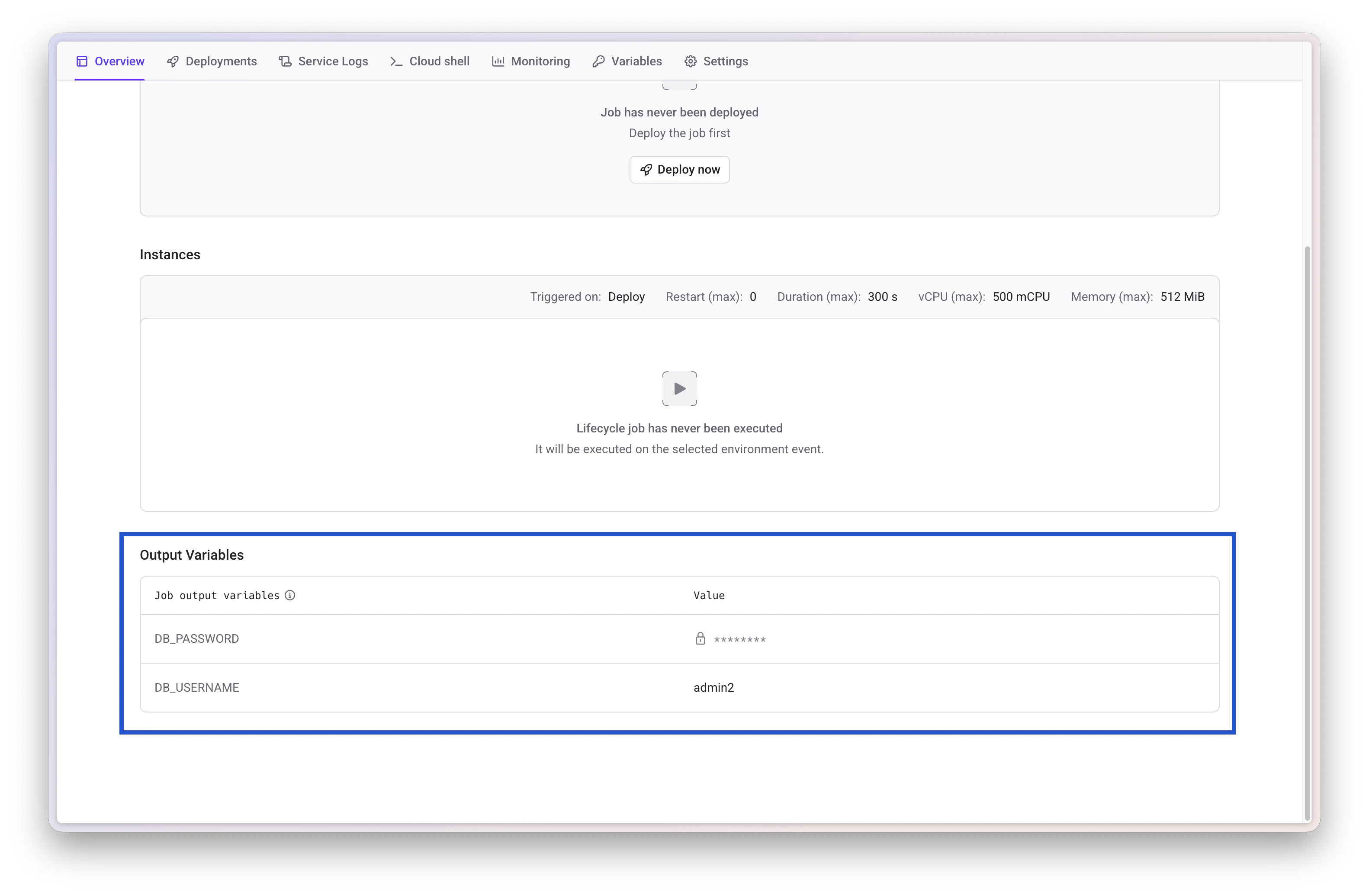 Job Output