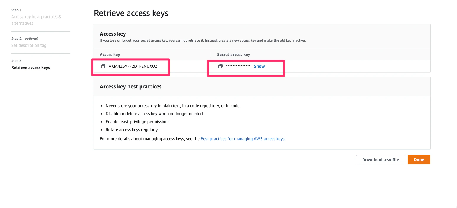 Save credentials