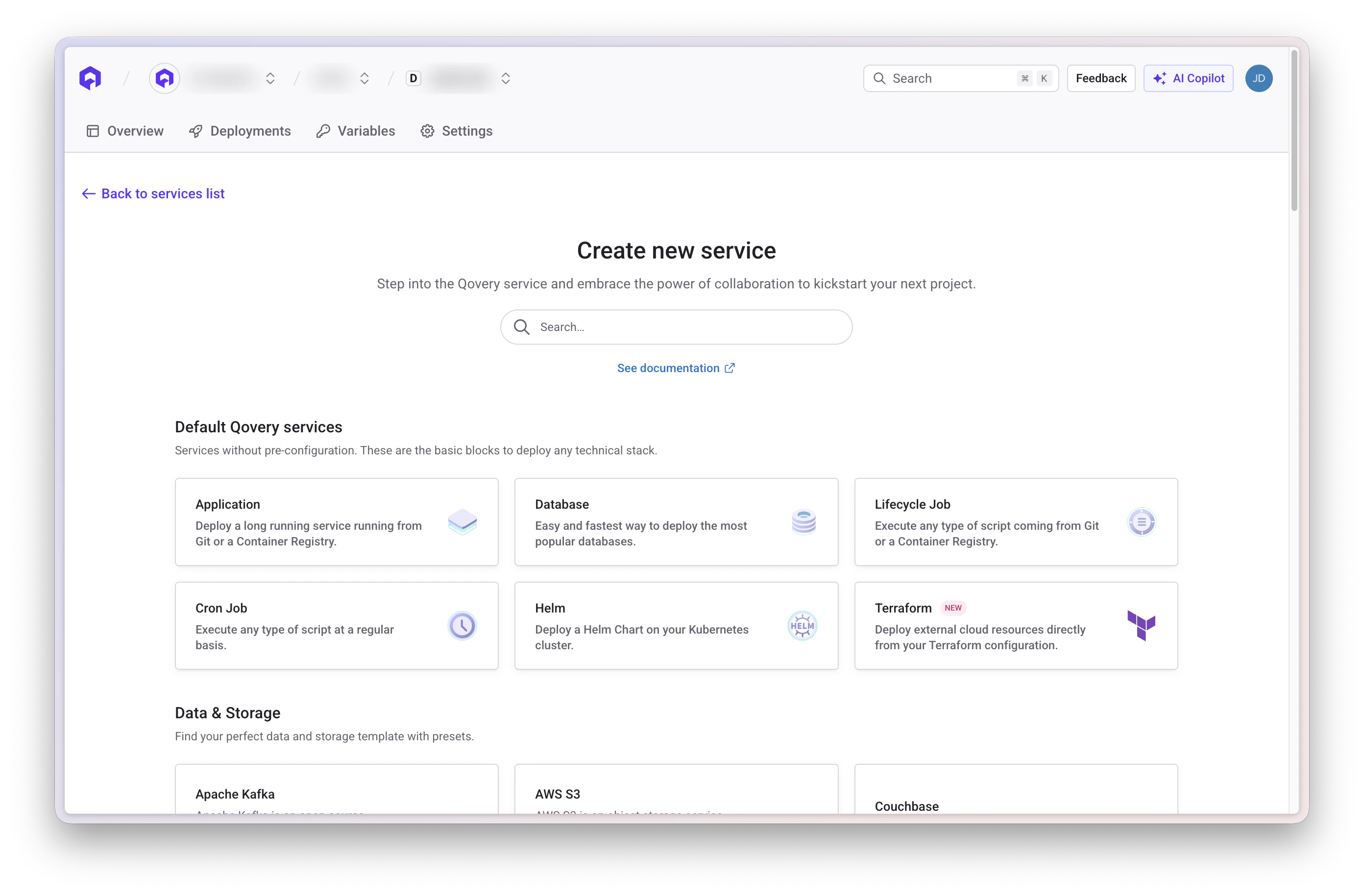 Create service account