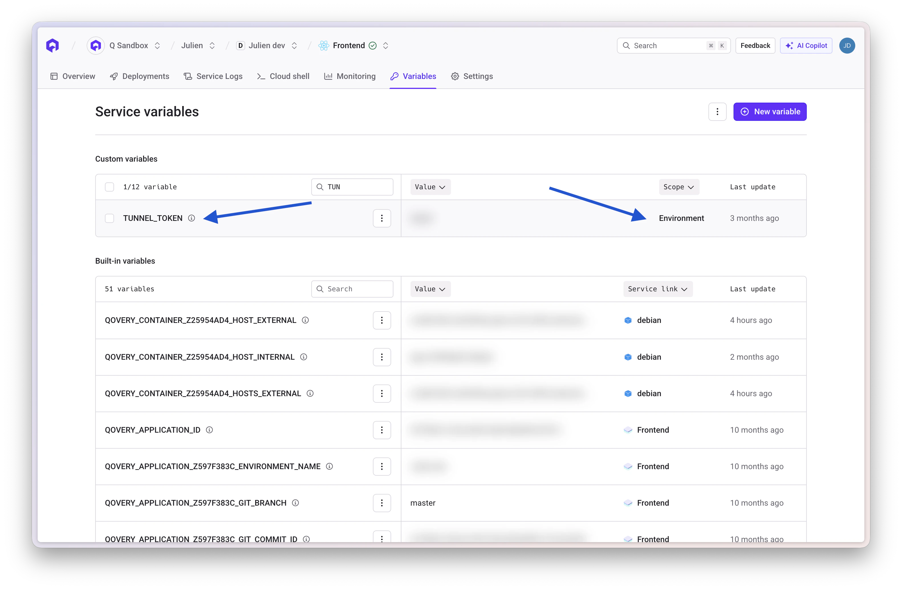 Analytics dashboard
