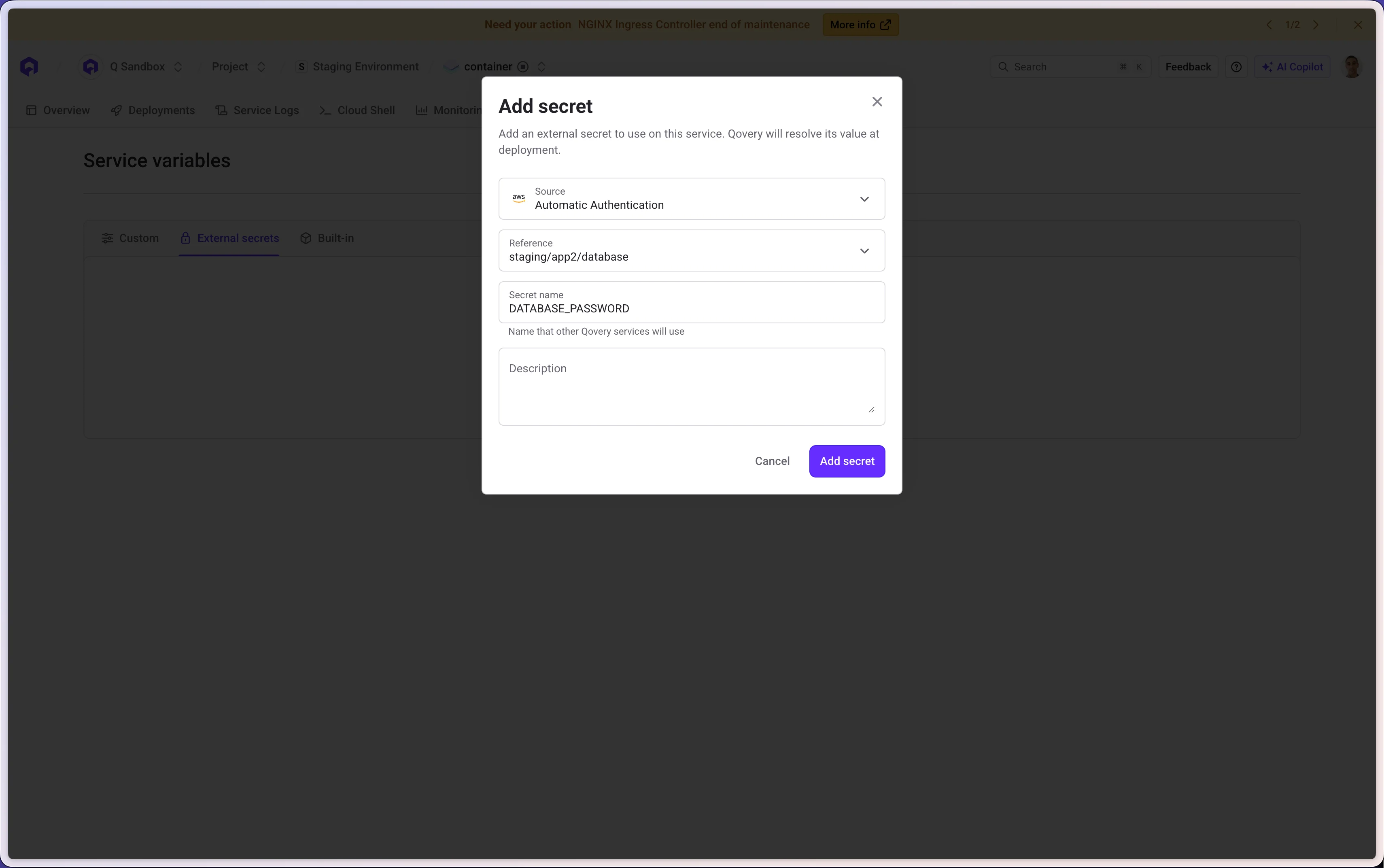 External Secrets details