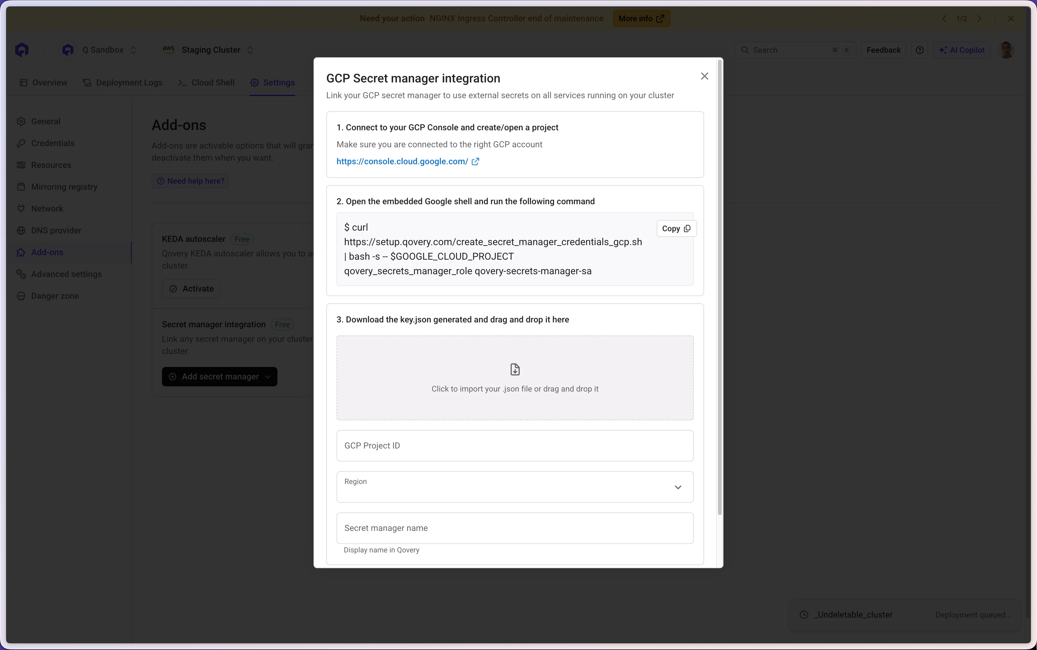 AWS GCP Secret Manager