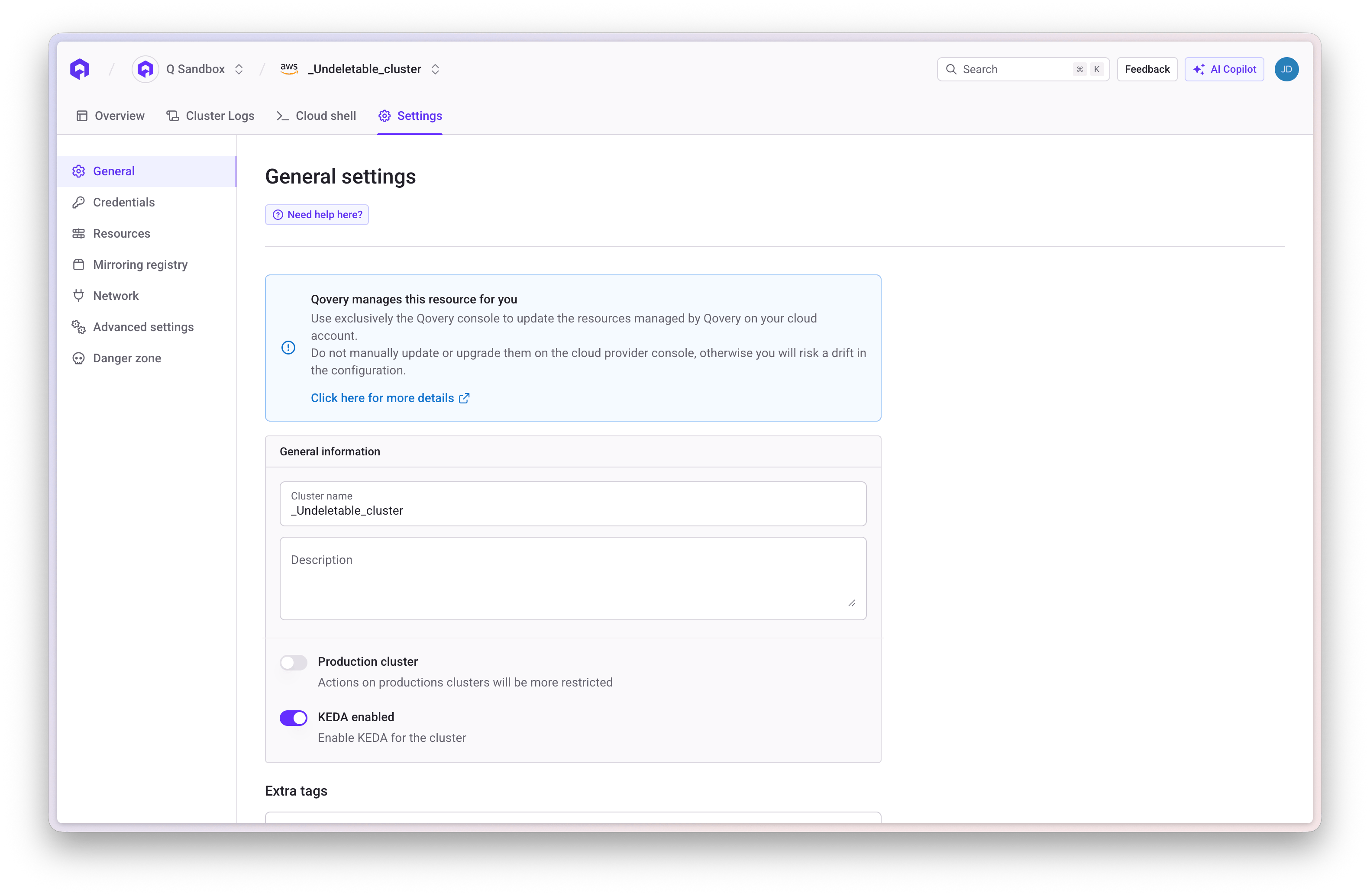Enable KEDA in cluster add-ons