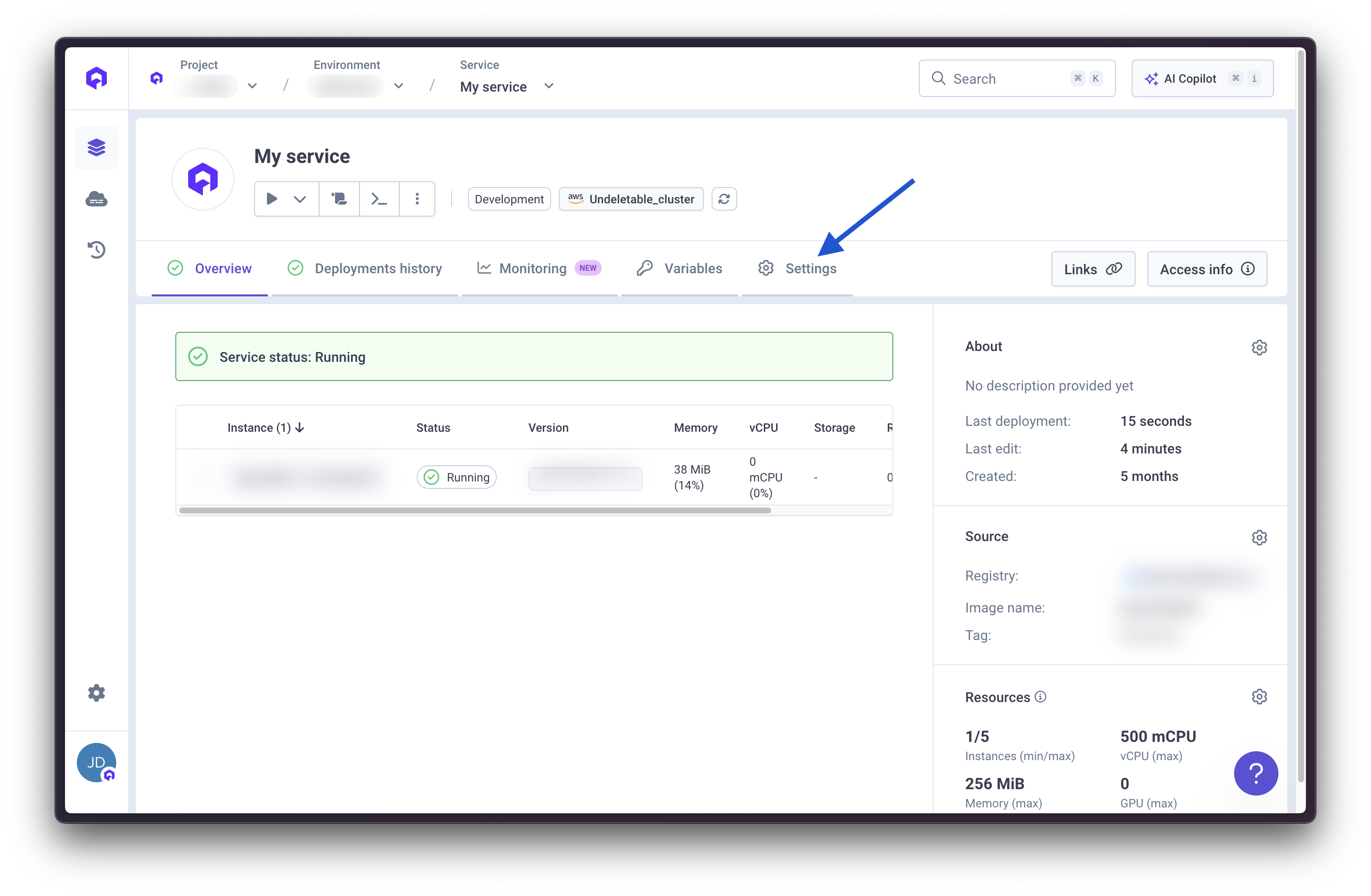 Advanced Settings Location