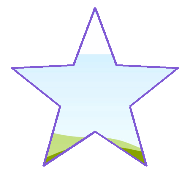 A photo cropped into a star-shaped frame made with Image to Frames