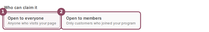 The two audience options