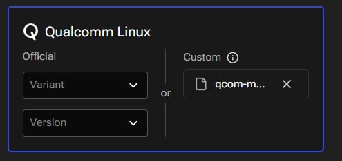 Official and Custom source toggle