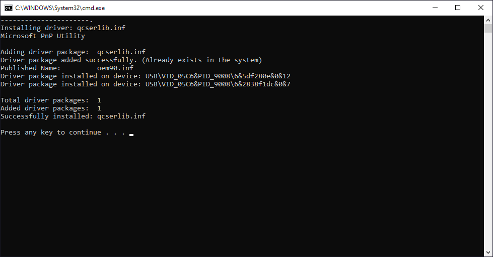 Running install_driver.bat
