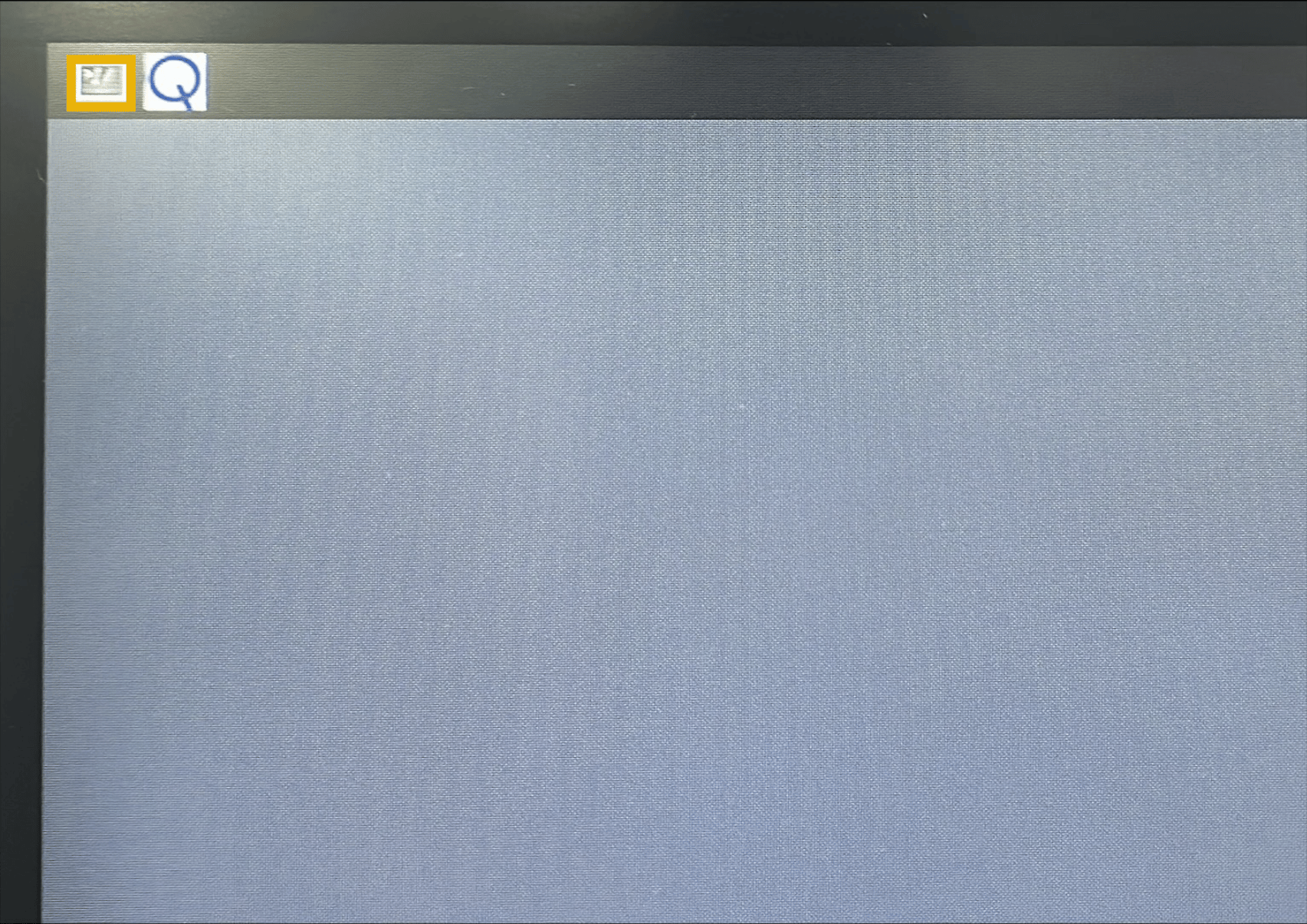 Weston terminal icon on the Qdemo screen