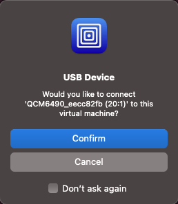 Confirm dialog for Qualcomm Linux development kit access