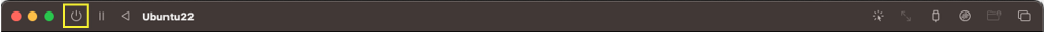 Power icon to shut down VM