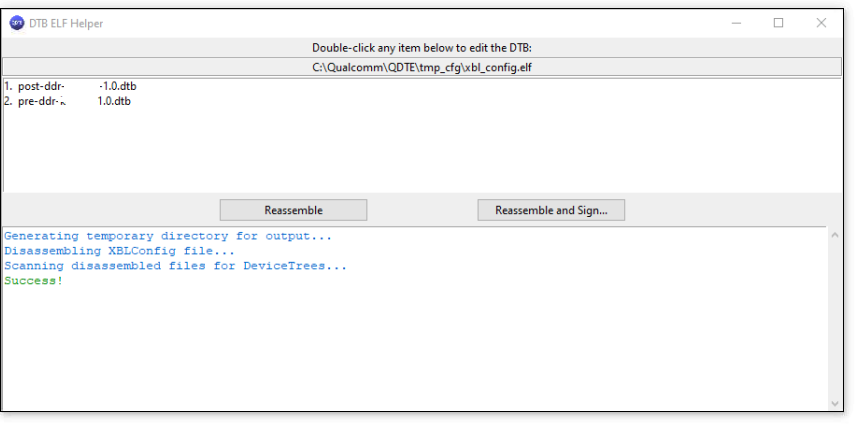XBLConfig helper window displaying disassembled results