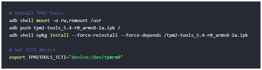 dTPM installation example