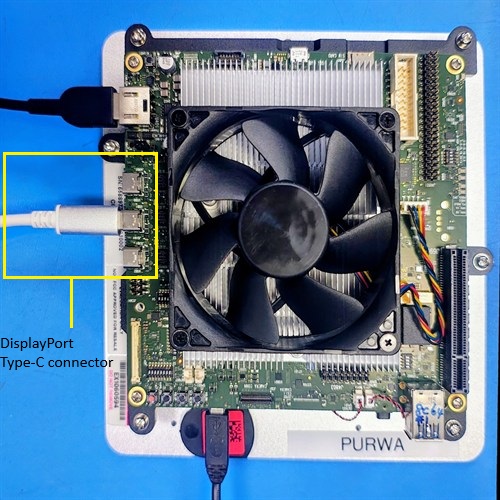 Figure: IQ-X5121 USB Type-C DisplayPort connection