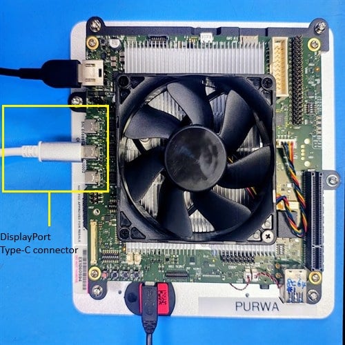 Figure: IQ-X5121 USB Type-C DisplayPort connection