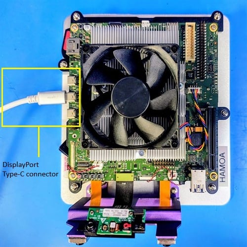 Figure: IQ-X7181 USB Type-C DisplayPort connection