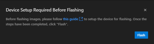 Flash dialog