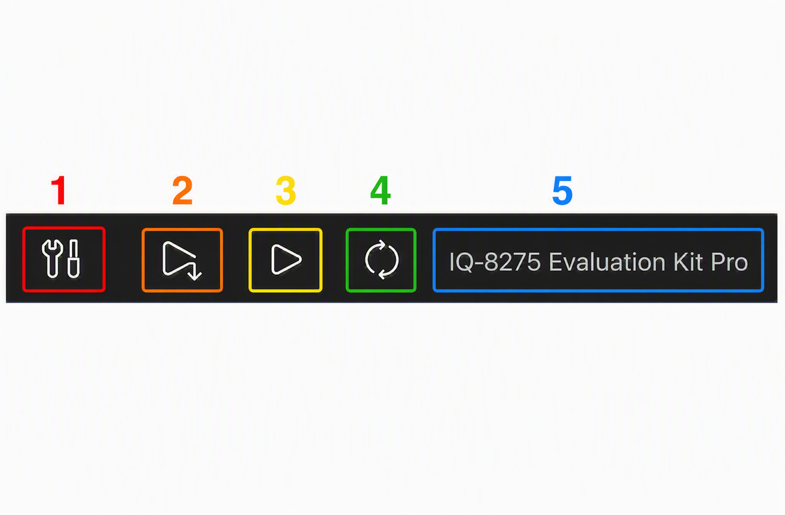 VS Code Status Bar — Qualcomm action buttons