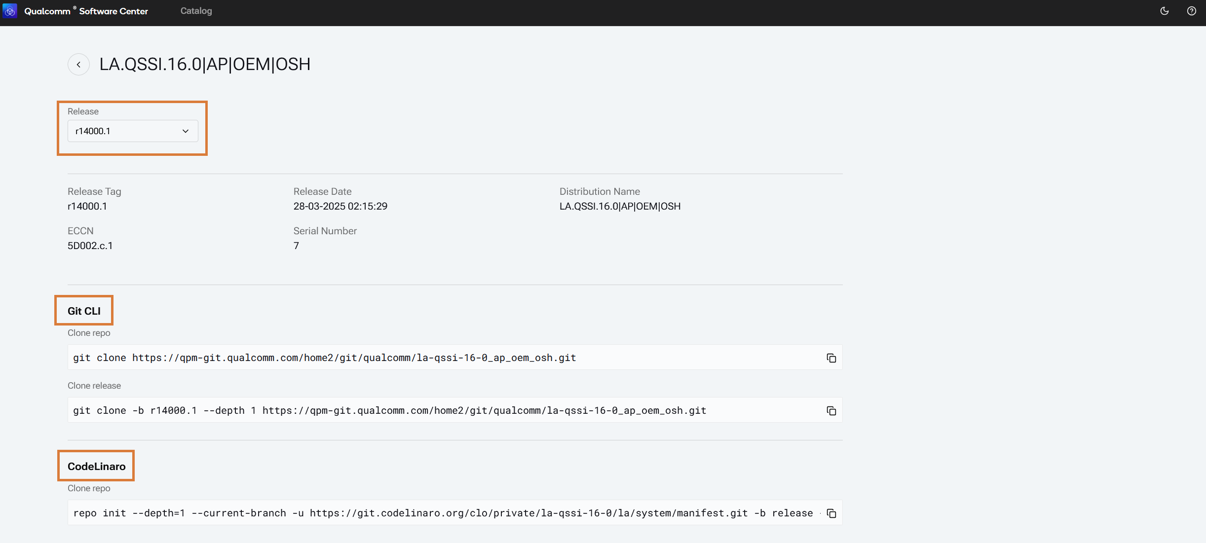 Download software image release
