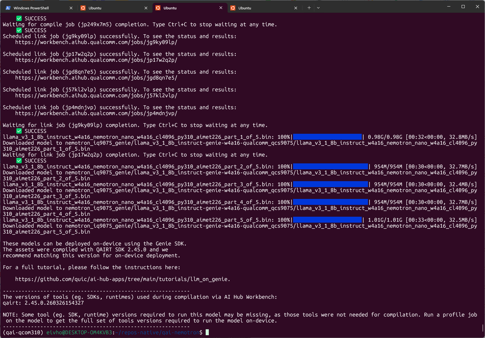Qualcomm AI Hub flow