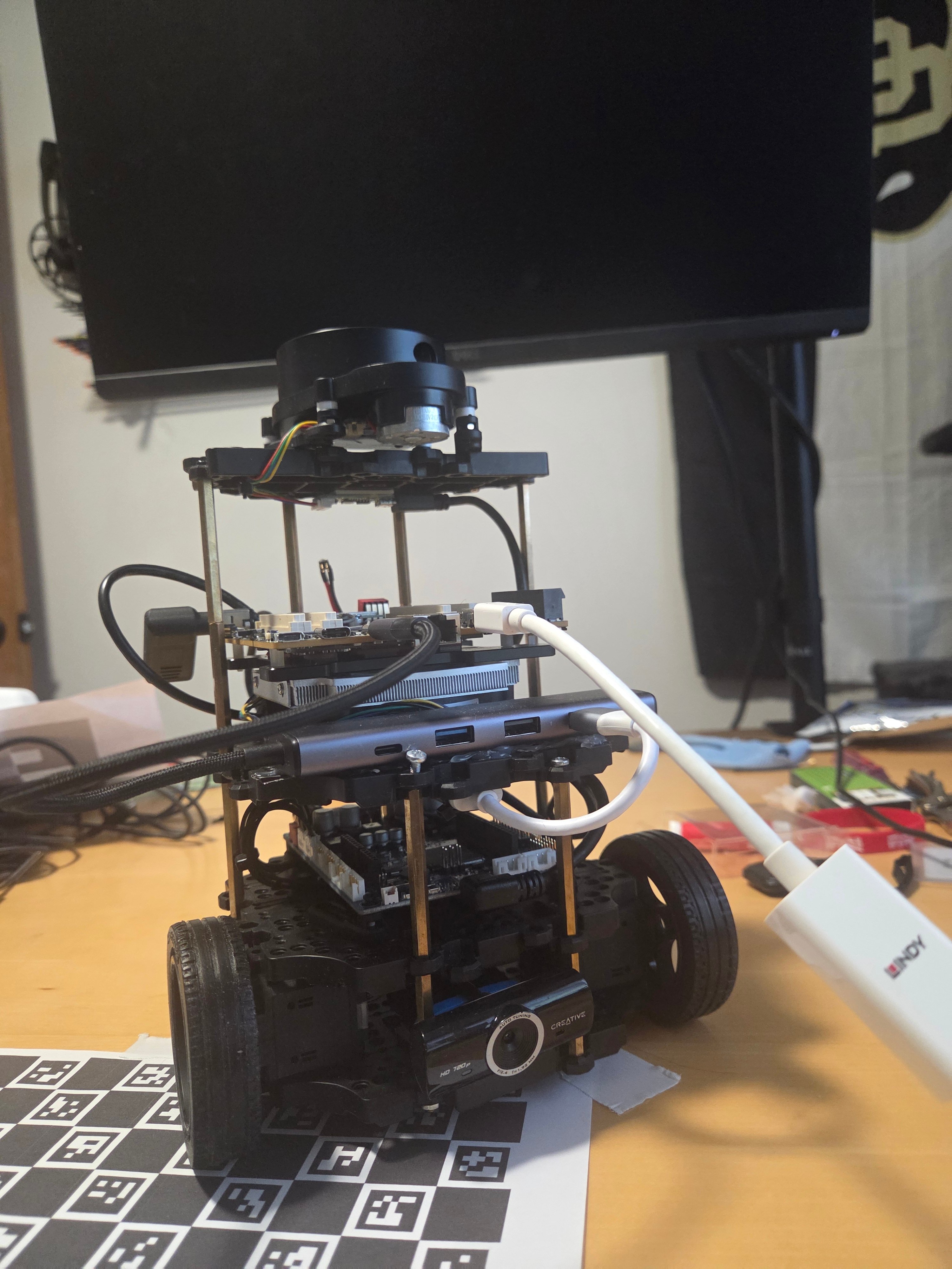 TurtleBot3 Burger carrying a Qualcomm Dragonwing SBC