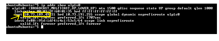 Wi-Fi IP address