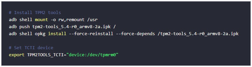 dTPM installation example