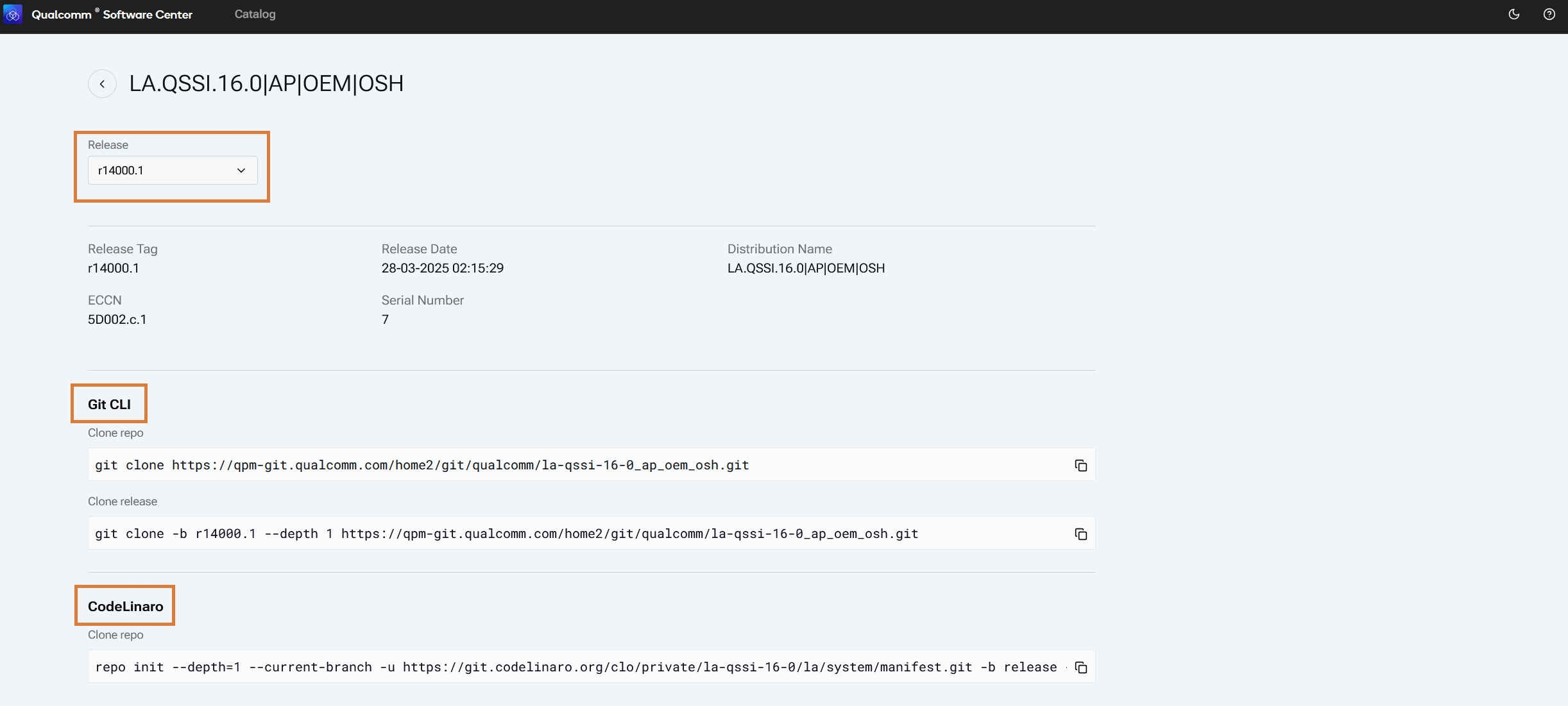 Download software image release