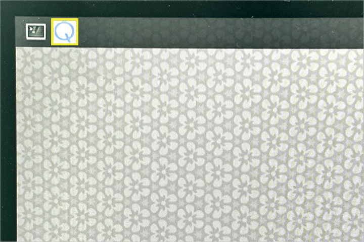 Qdemo startup screen on the monitor