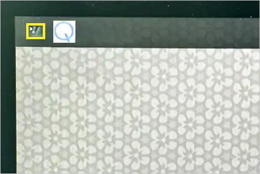 Weston terminal icon on the Qdemo screen