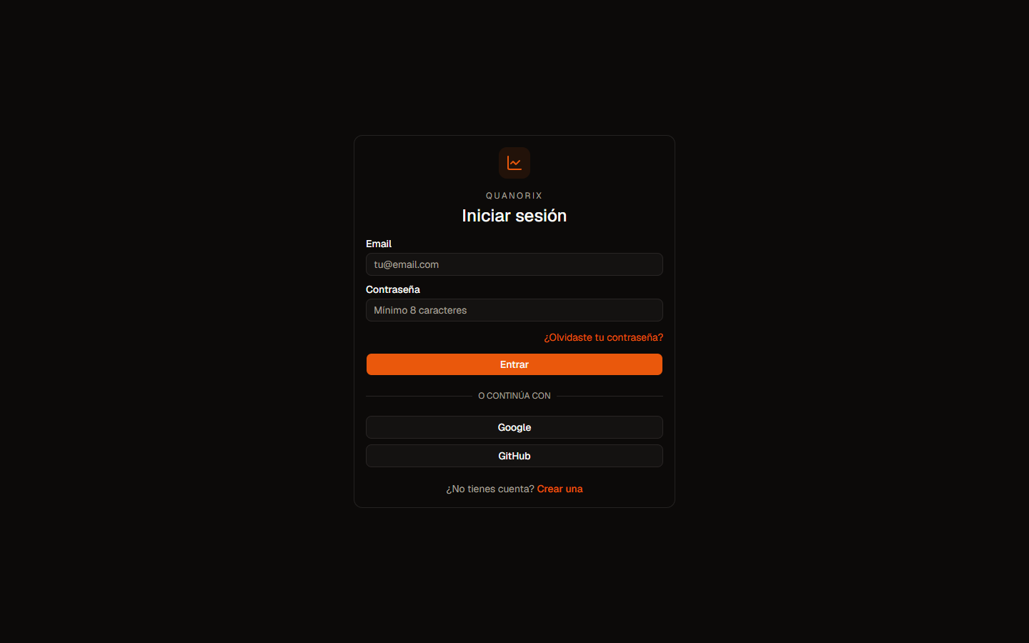Formulario de login