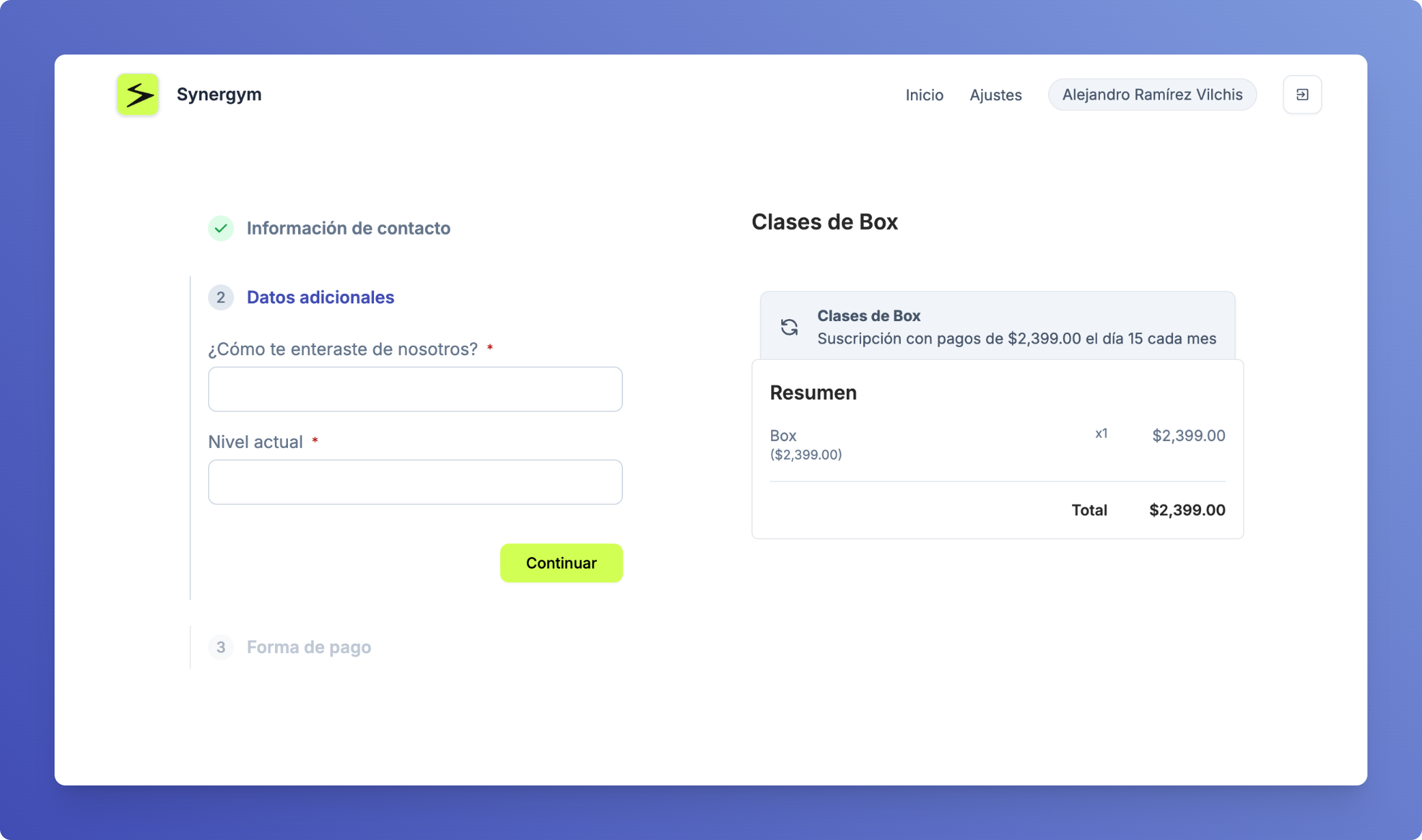 Ejemplo de campos adicionales