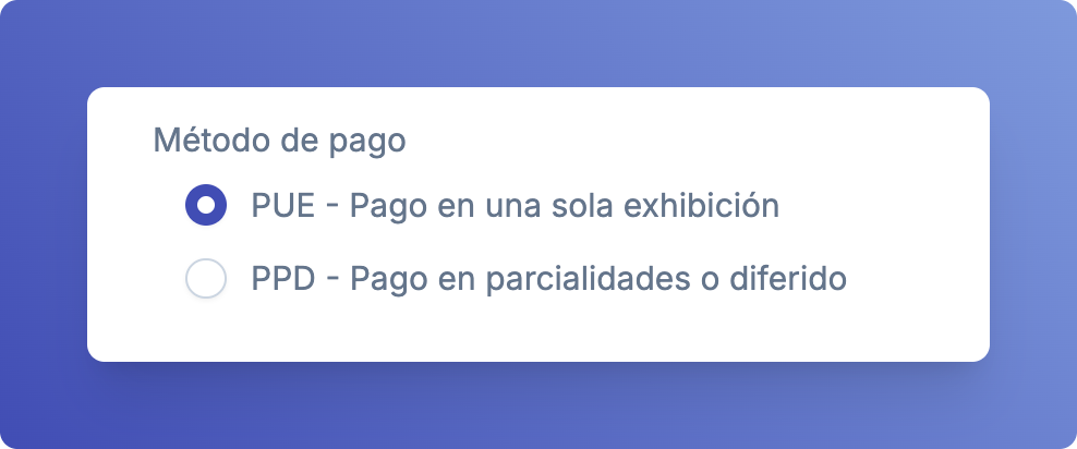 Selección de método de pago