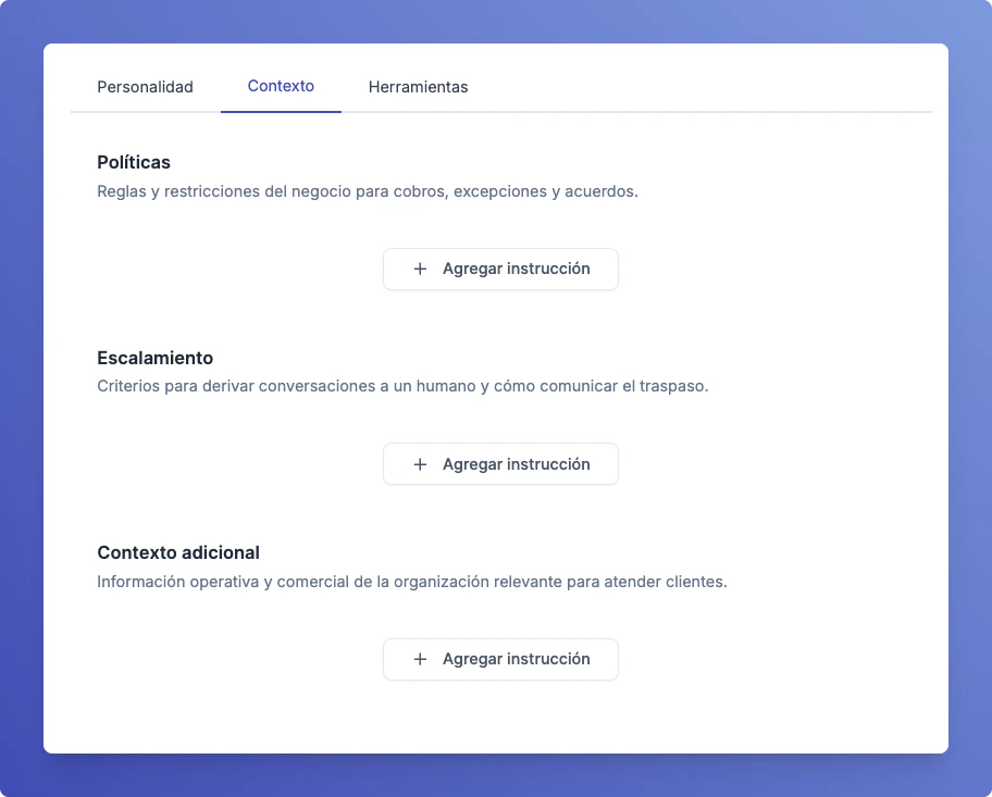 Contexto del agente