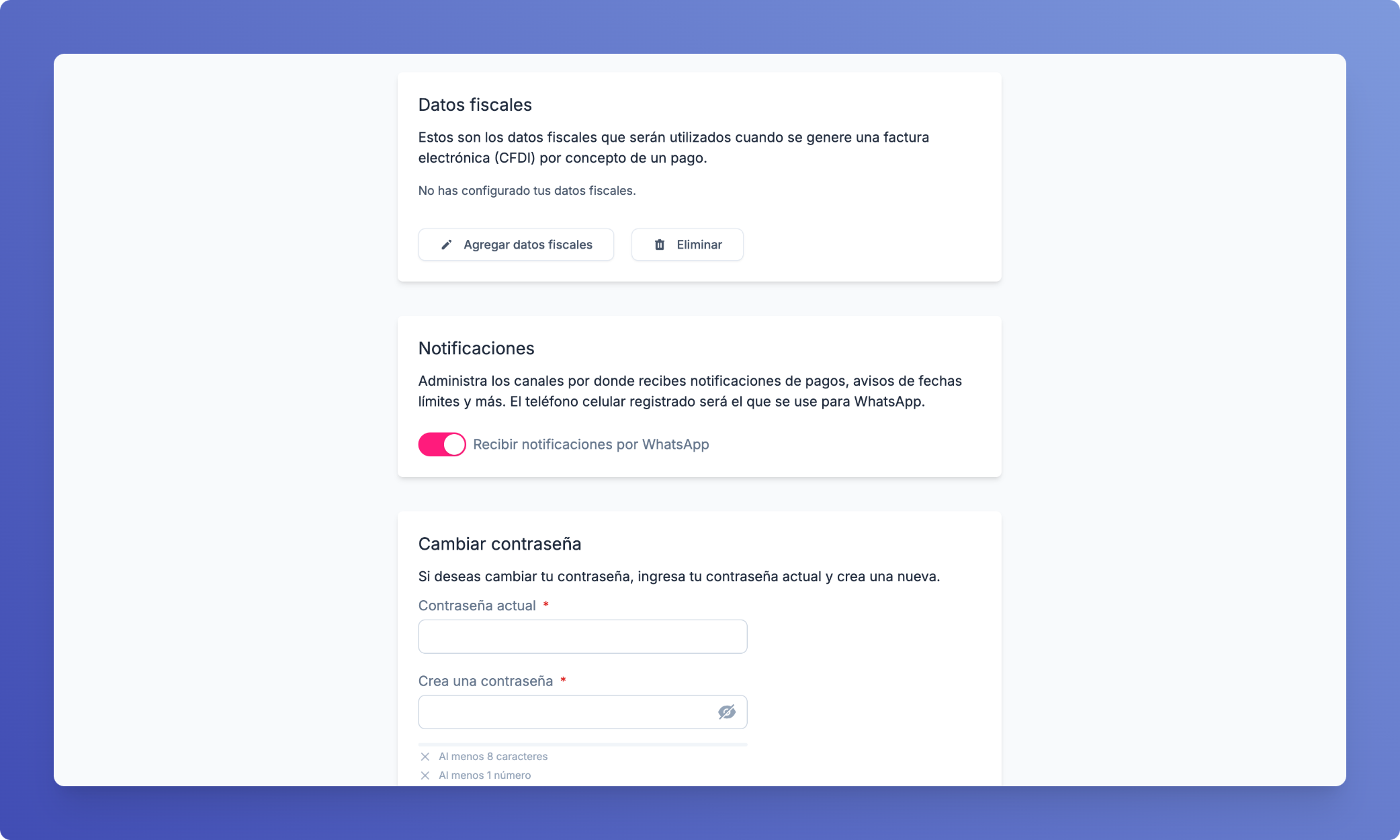 Configuración de notificaciones